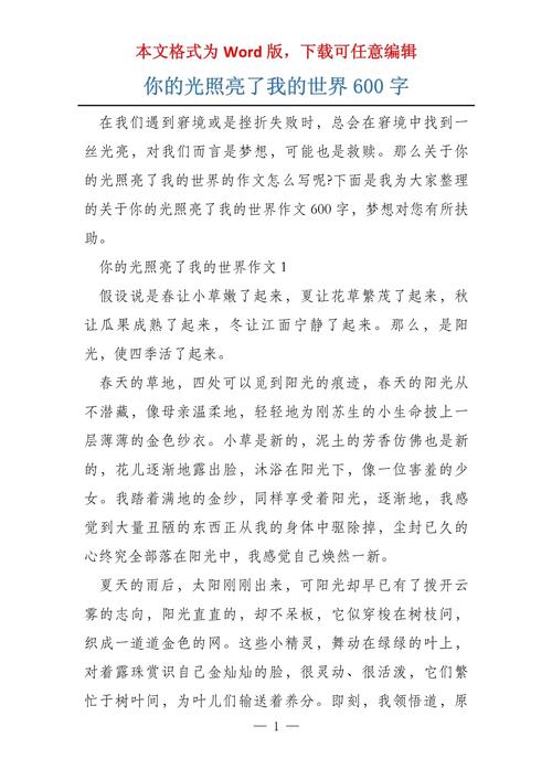以亮为题的作文600字如何写出彩？