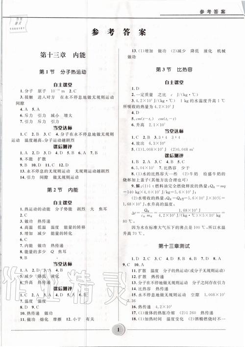 九年级物理寒假作业答案可靠吗？