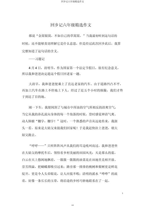 回家的作文,究竟藏着多少未说出口的故事?