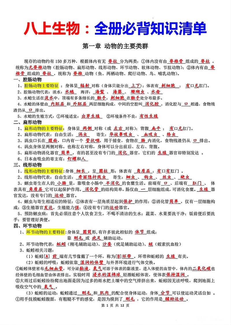 八年级生物上册教学总结,如何提升课堂效率?