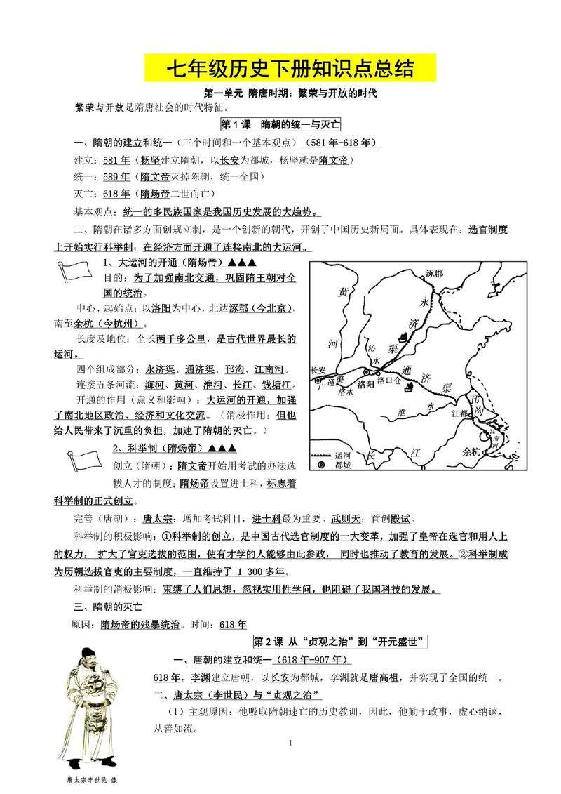 七年级下册历史复习教案如何高效复习？