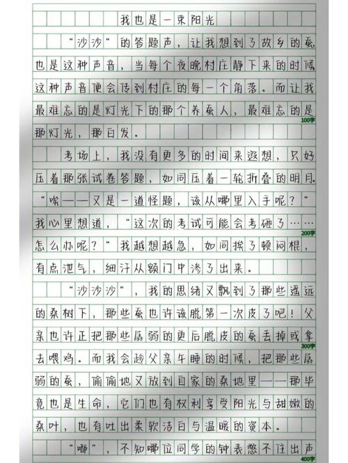 我也是一束阳光，照亮了谁？