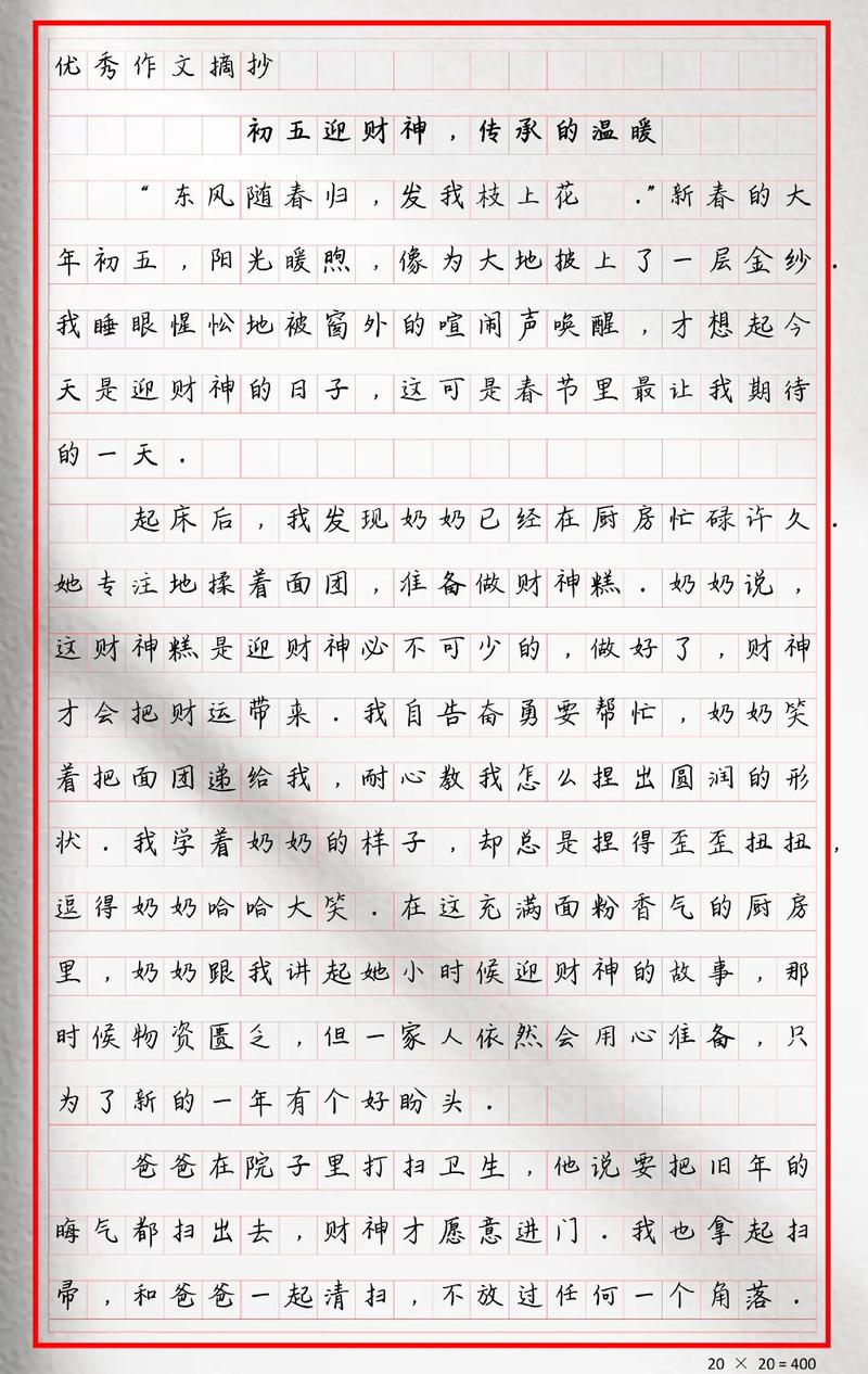 春节作文如何写出500字的真情实感？