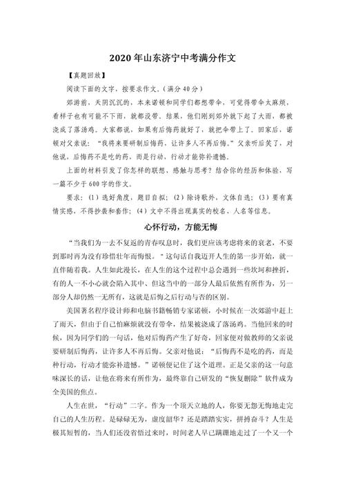 山东中考作文满分有何秘诀？