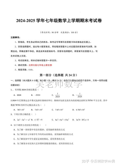 2025睿达杯七年级考点有哪些？