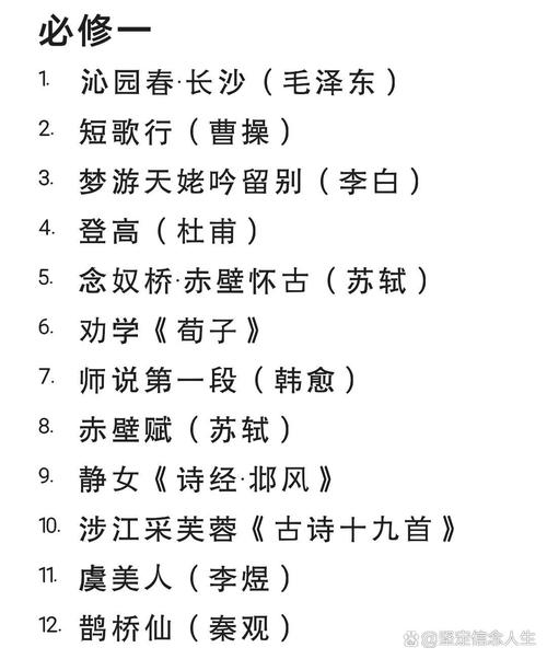 高中必背14篇古诗,哪些是重点?