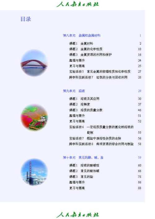 人教版九年级化学下册书重点难点是什么？