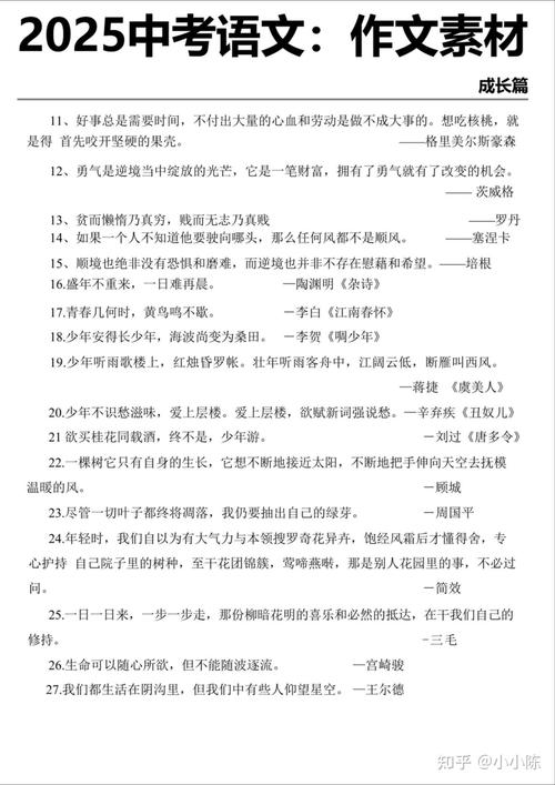 2025中考作文素材怎么选？这些重点必背吗？