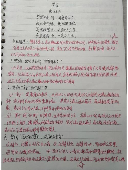 望岳赏析中考常考哪些题型？