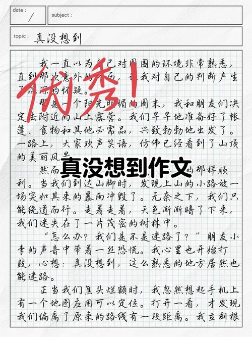 真没想到600字作文，最意外的事是什么？