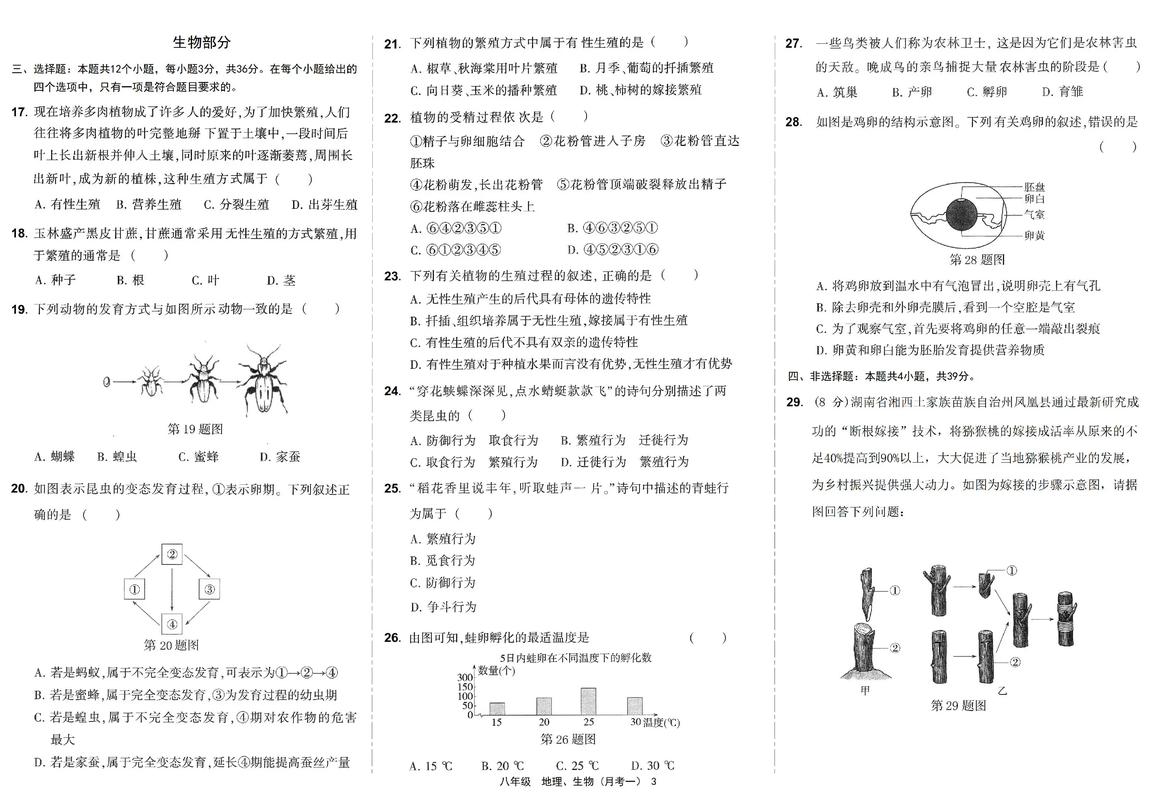 八年级下册地理月考试卷重点难点是什么？