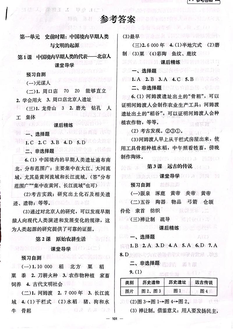 七年级寒假历史作业答案哪里找?