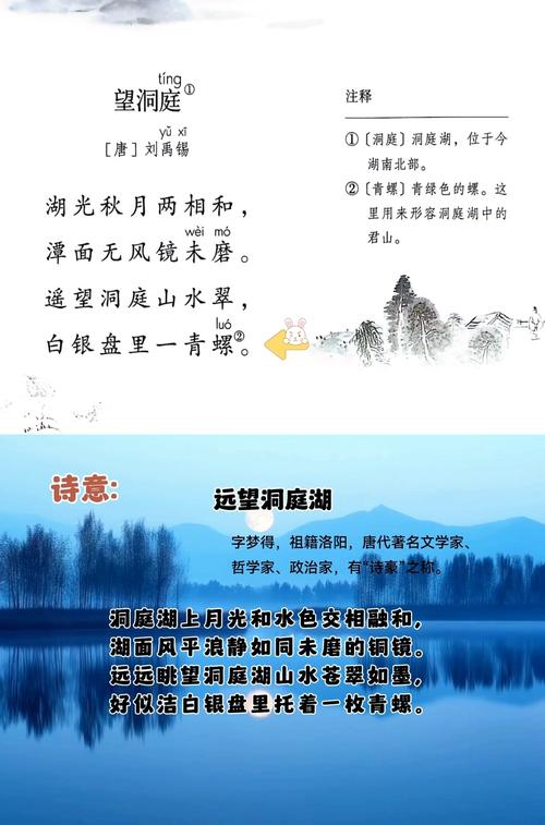 饮湖上初晴后望洞庭古诗写了啥?