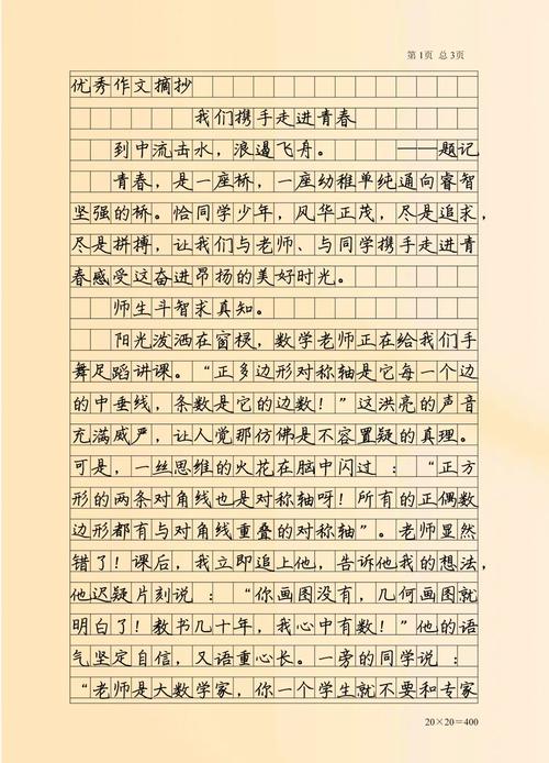 携手走进谁的青春？