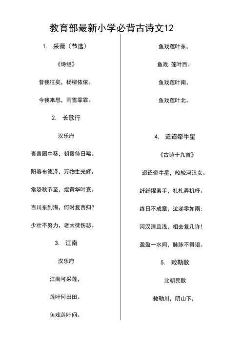 2025部编版必背古诗有哪些新增篇目？