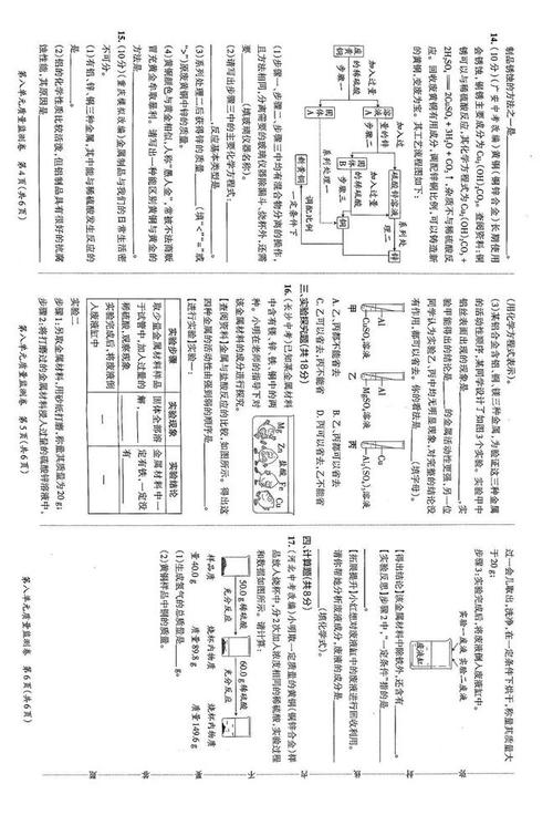九年级化学八单元测试题重点难点有哪些？