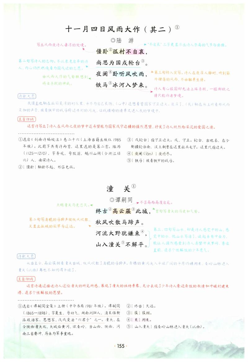 初中课外古诗词诵读有哪些必背篇目？