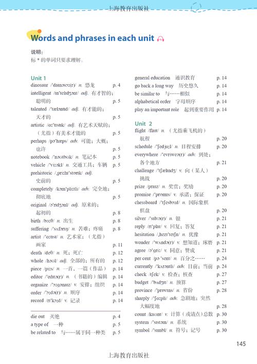 八年级英语上册重点单词有哪些？