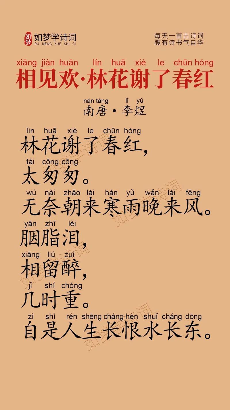 古诗相见欢注音版有何特别之处？