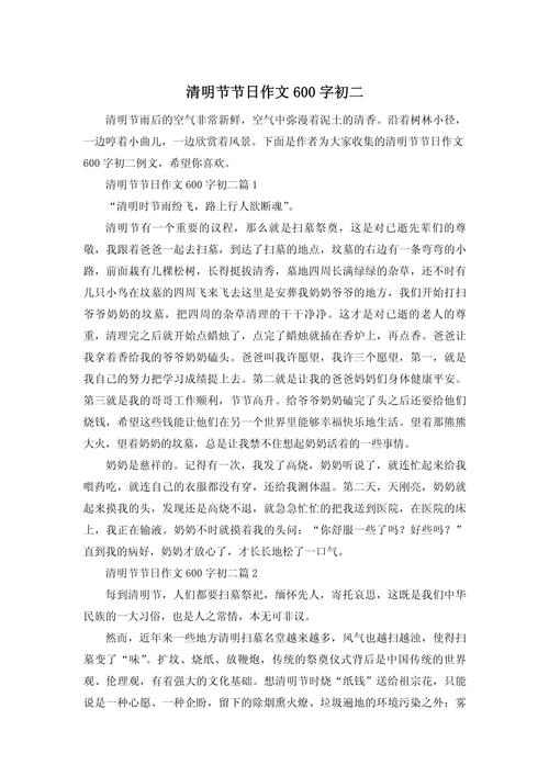 节日里600字作文写什么内容？