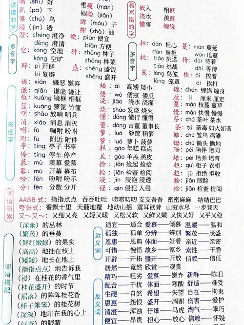 苏教版五年级上语文复习重点有哪些？