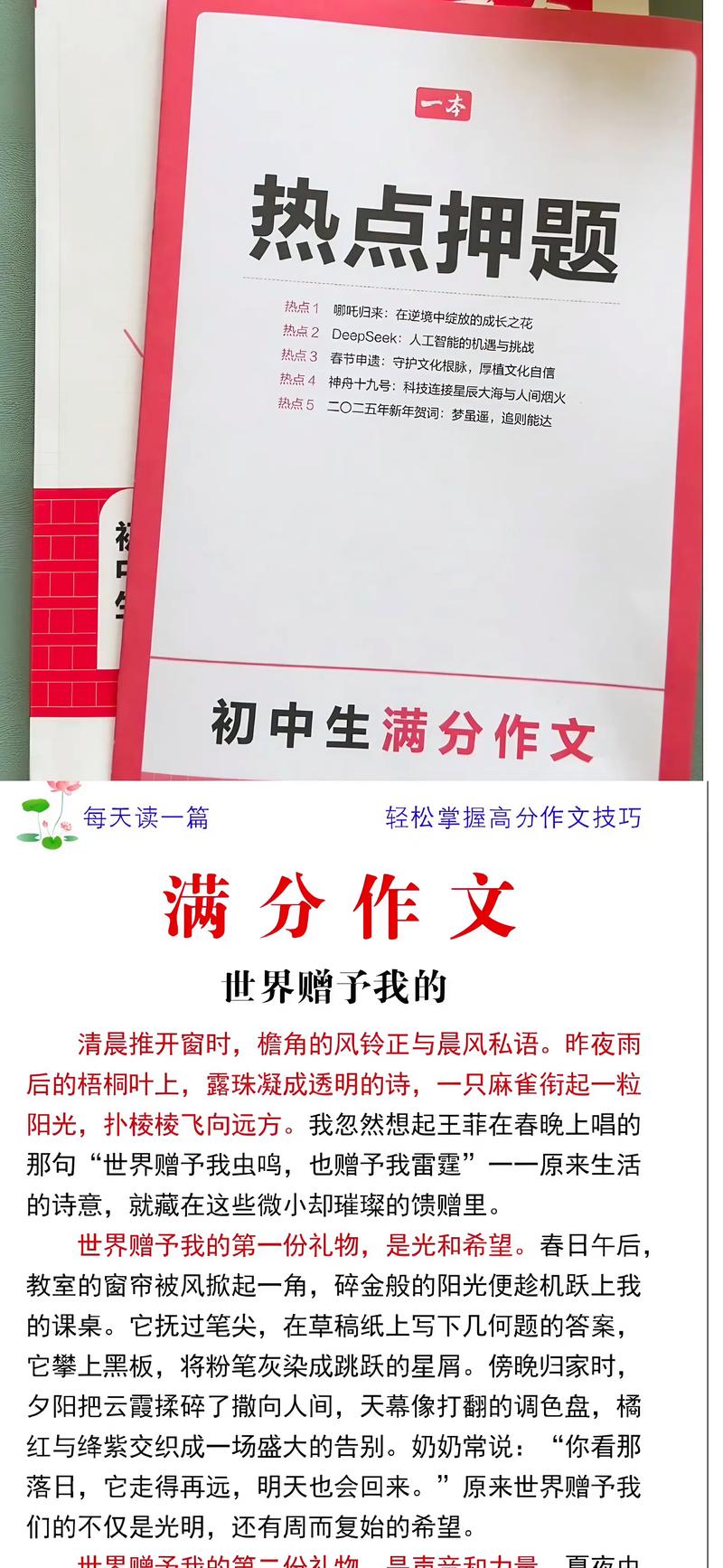 中考作文满分2025，如何稳拿高分？