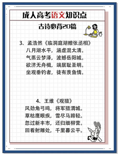 2025山西高考古诗词考什么范围？