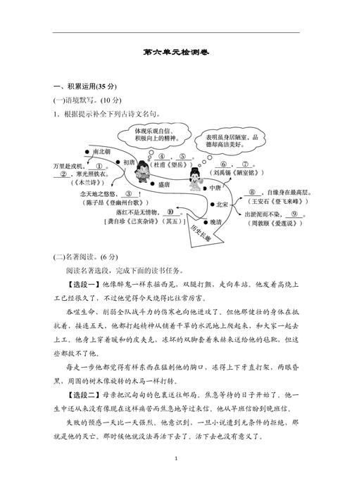 7年级下册语文第6单元的核心主题是什么？