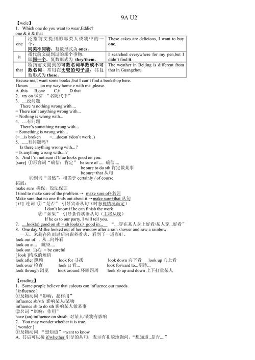 九年级Unit2核心考点有哪些？