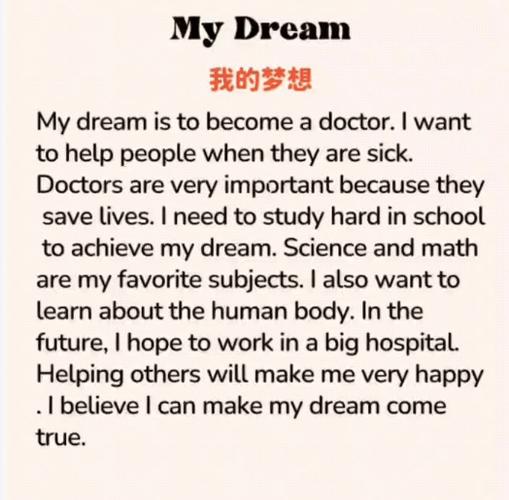 我的梦想英语作文如何写出彩?