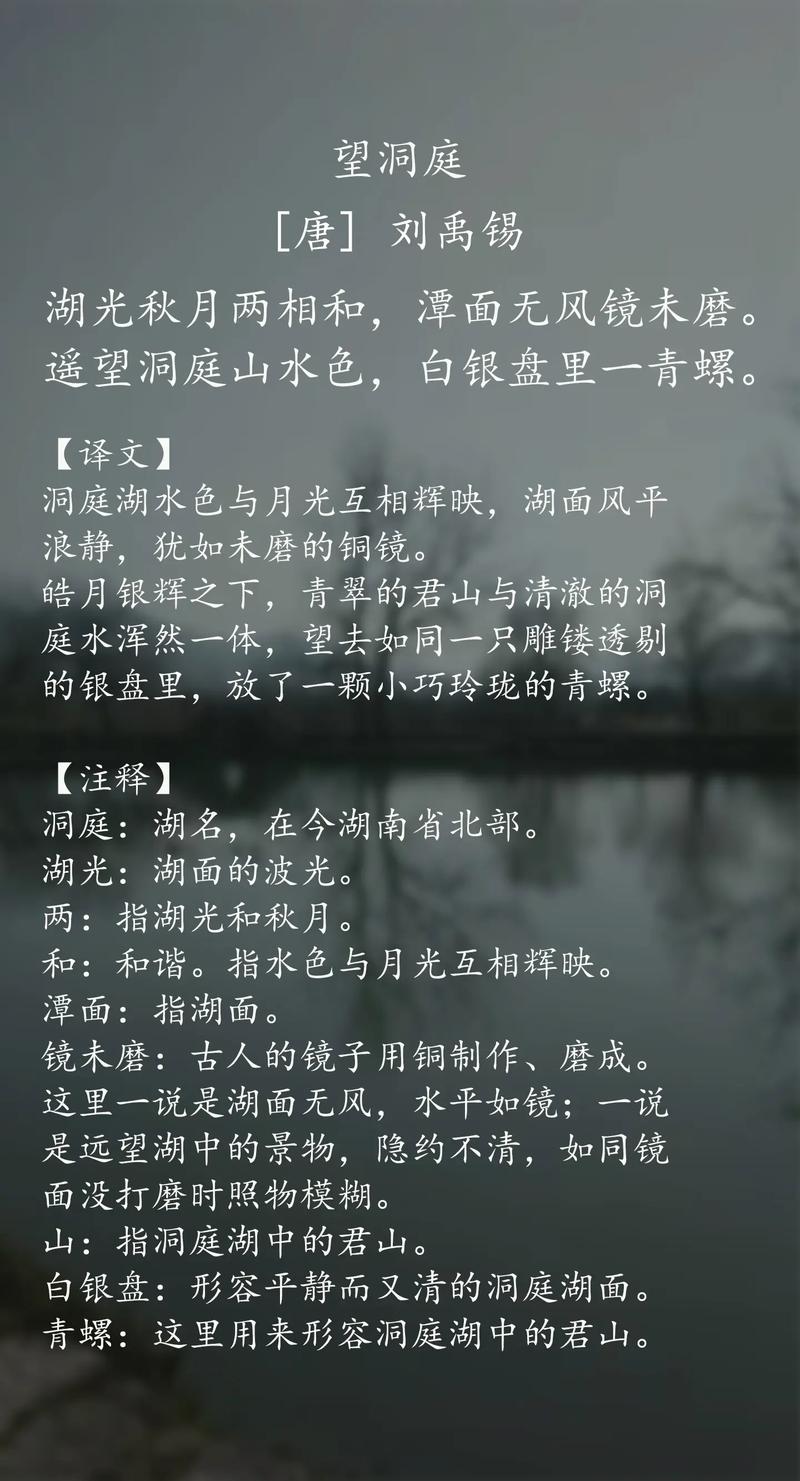 望洞庭古诗何意?