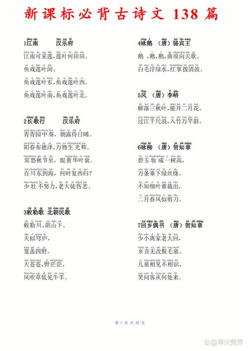 2025中考必背古诗文有哪些变化？