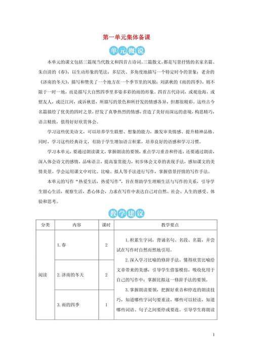 人教七年级上册语文教案如何有效设计？