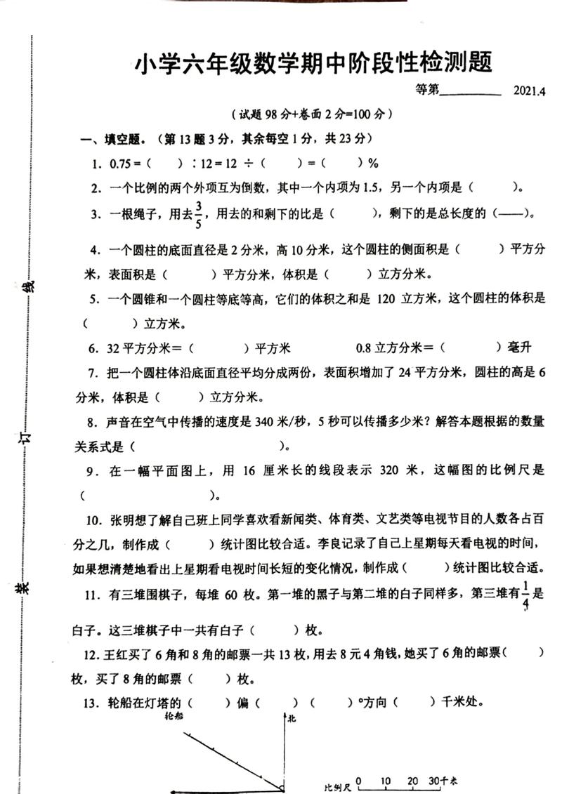 苏教版六年级数学测试卷重点难点有哪些？