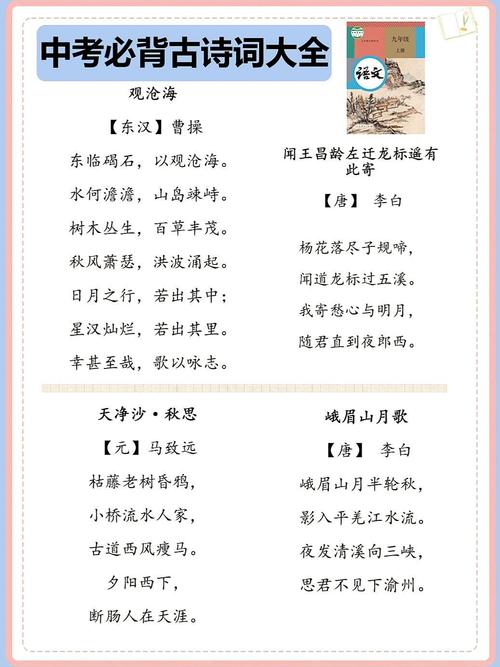 中考61首古诗，为何这些是必背篇目？