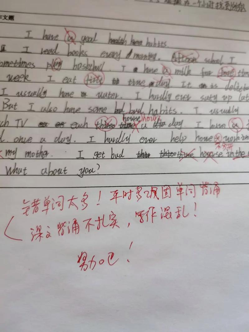 初中英语作文批改标准具体有哪些核心要点？