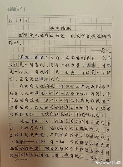 我心中的偶像是谁？