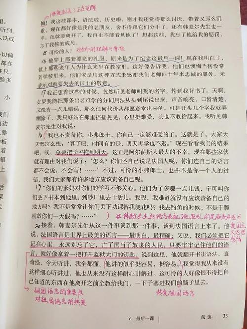 七年级下册语文最后一课讲了什么？