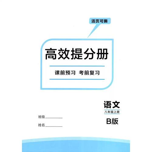8年级上册语文练习册如何高效使用?
