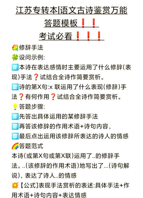 古诗欣赏答题技巧PPT，如何快速掌握得分要点？