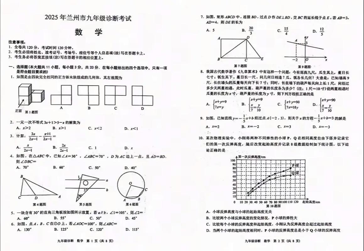 2025九年级数学试卷难度如何？