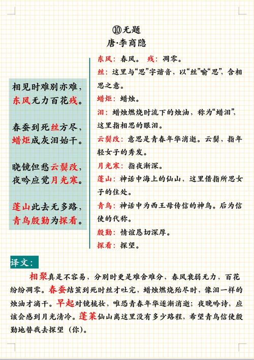 九年级上册苏教版古诗词有哪些重点？
