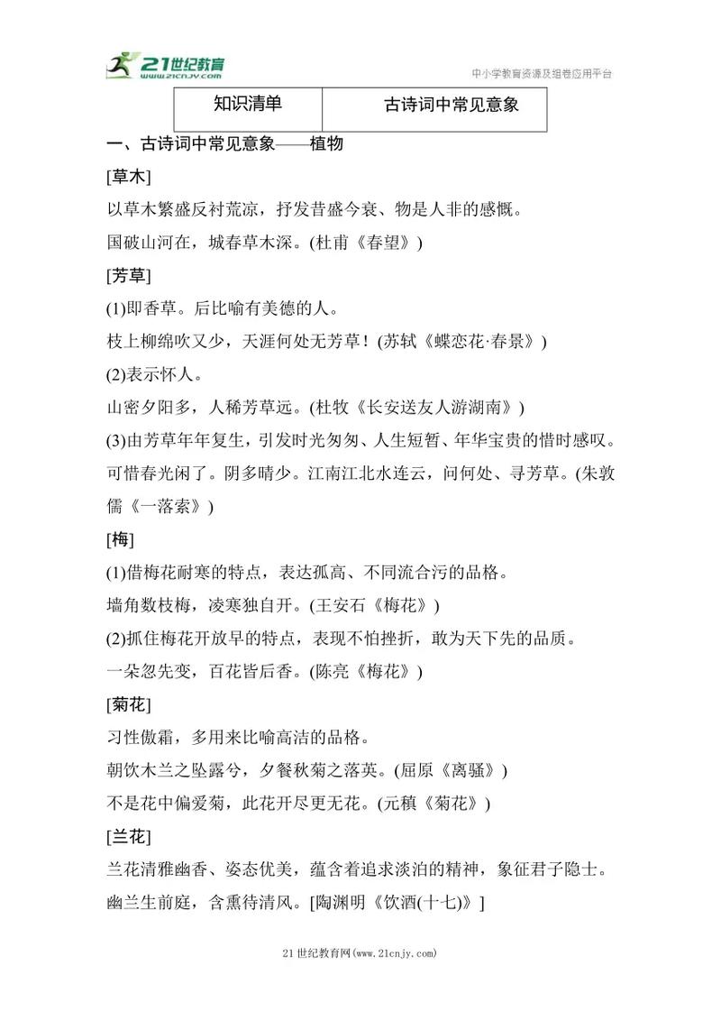 2025高考古诗词鉴赏