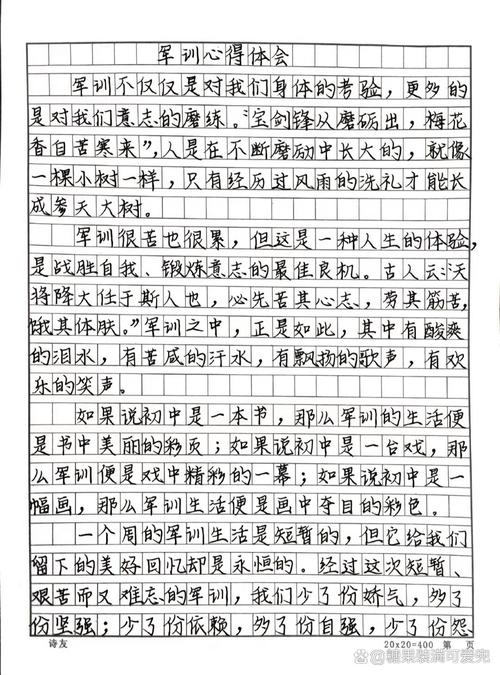初中生军训感想，汗水与成长的蜕变？