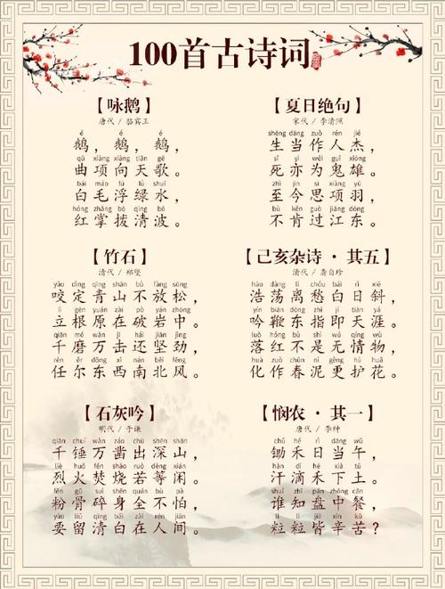 人教版小学古诗有哪些经典篇目？