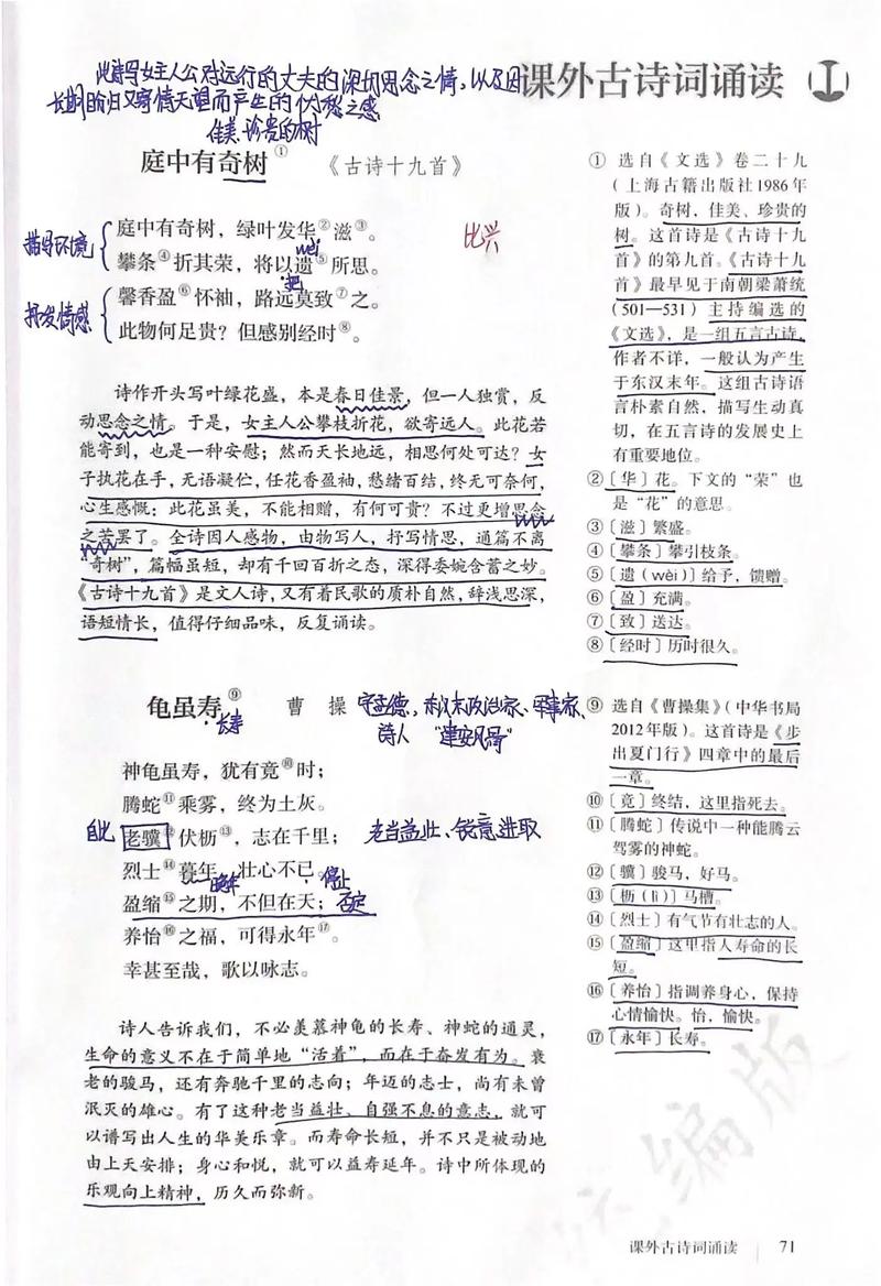 八年级课外古诗词四首有何深意？