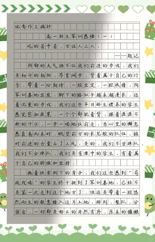 军训七百字，字字皆汗水？