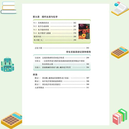 新人教版化学九年级下册学什么？