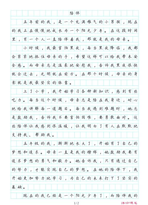 中考作文陪伴主题,如何写出600字的真情实感?