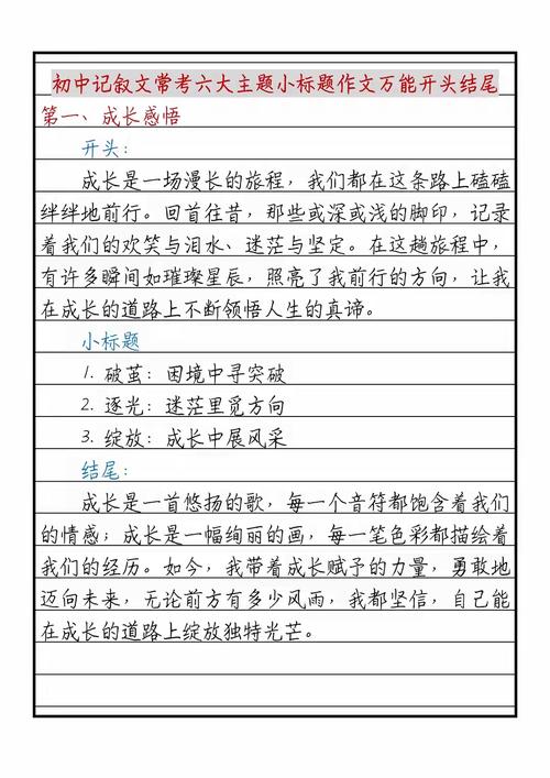 初中作文开头结尾如何出彩？